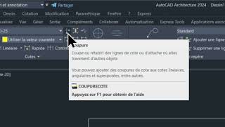 Autocad  Coupure sur une côte [upl. by Anned]