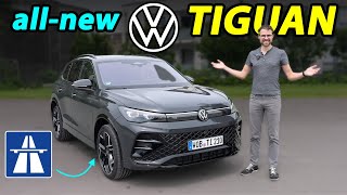 allnew VW Tiguan RLine Autobahn driving REVIEW [upl. by Standing835]