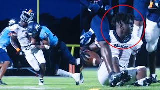 The BIGGEST Hits amp Tackles in High School Football 😳  2022 Part 1 [upl. by Yelbmik]