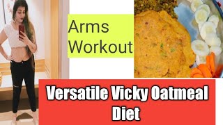 Versatile Vicky Oatmeal Challenge I lose weight with oatmeal I Arms workout [upl. by Latsyrd655]