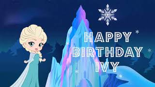 Happy Birthday Ivy  greeting card video ❤️ [upl. by Eisac24]