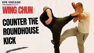 VINTAGE  Wing Chun Countering the Roundhouse Kick [upl. by Nere]