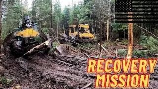 Blown Tire on Skidder Recovery Mission 1 [upl. by Eneiluj48]