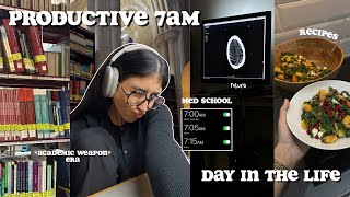 7am PRODUCTIVE STUDY VLOG 🍂 morning routine hospital placement library autumn recipes more [upl. by Nali]