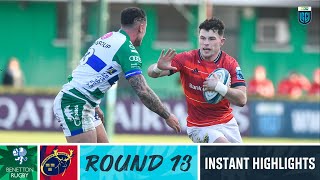 Benetton Rugby v Munster  Instant Highlights  Round 13  URC 202223 [upl. by Nomrah]