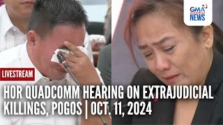 LIVE HOR quad comm hearing on EJKs and POGOs October 11 2024 PART 2  Replay [upl. by Odlareg]