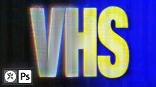 Retro VHS  CRT Text Effect in Photoshop FREE DOWNLOAD [upl. by Leanatan459]