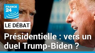 Présidentielle américaine  vers un nouveau duel TrumpBiden  • FRANCE 24 [upl. by Chucho]