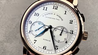 A Lange amp Sohne 1815 Chronograph 402032 Rose Gold Chronograph A Lange amp Sohne Watch Review [upl. by Mihe]