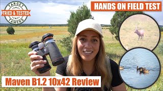 Maven B12 10x42 Binocular Review With Digiscope Footage of Waterfowl amp Elk at Low Light [upl. by Sulamith913]