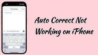 iOS 18 Auto Correct Not Working on iPhone and iPad [upl. by Nosrak]