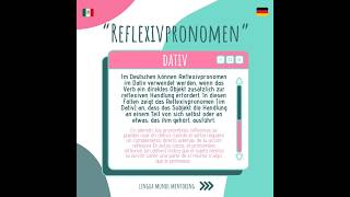 Pronombres Reflexivos en Dativo deutschlernen deutschkurs [upl. by Orola]