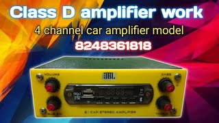 Class D 4 channel car amplifier work [upl. by Leahciam]