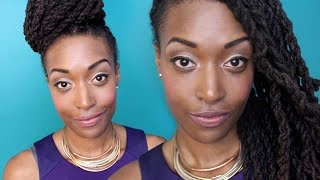 Loc Hairstyle Tutorial 2 strand twists amp 2 strand twist updo [upl. by Ahsikit]