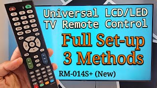 Universal LCDLED Tv Remote Control Settings  RM014S New Full Setup Manual Connect to Tv [upl. by Mellisent231]