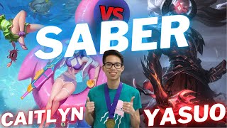 SABER  CAITLYN VS YASUO  ADC GAMEPLAY  Patch 1421  Season 14  LeagueofLegends [upl. by Ikcin786]