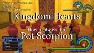 KINGDOM HEARTS  ALWAYS find Pot Scorpion  EASY MYTHRIL STONES [upl. by Perri]