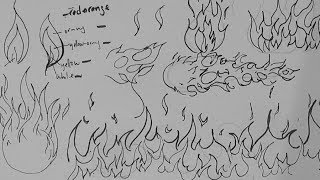 Pen and Ink Drawing Tutorials  How to draw fire flames and fireballs [upl. by Oeramed272]