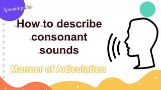 IPA Phonetics MANNER OF ARTICULATION of CONSONANTS [upl. by Anoval]