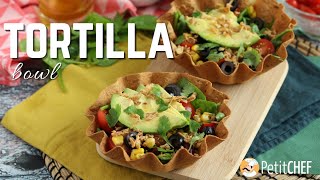 Come preparare le tortilla bowl  Uninsalata gustosa ed originale [upl. by Ehttam585]