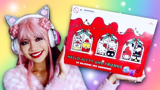 OPENING A HUGE BOX OF HOLIDAY SANRIO SURPRISES sanrio adventcalendar unboxing [upl. by Karilynn]