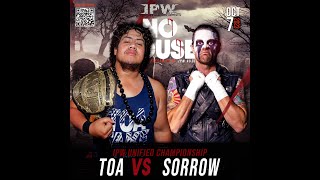 FULL MATCH  TOA vs SORROW  IPW UNIFIED CHAMPIONSHIP MATCH  IPW PRESENTS NO EXCUSES 2023 [upl. by Krishnah178]