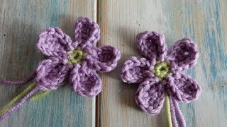 How to Crochet a Flower  version 4 [upl. by Asserac490]