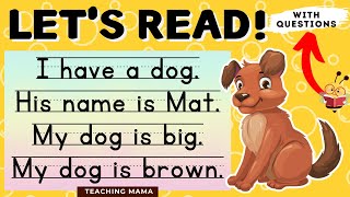 Lets Read  Reading Comprehension  Kinder and Grade 1  Teaching Mama [upl. by Hedgcock]