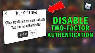 How To Turn Off Two Step Verification On Roblox  Disable Authenticator 2023 [upl. by Sim]