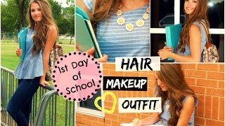 First Day of School Hair Makeup amp Outfit [upl. by Alec]