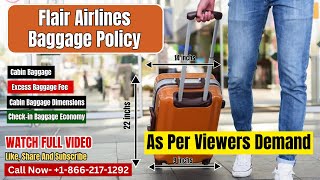 Flair Airlines Baggage Policy  Everything you need to know about carryon luggage rules [upl. by Ocer]