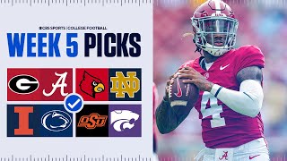 Expert Picks for EVERY Top 25 game in College Football Full Week 5 Predictions [upl. by Robinette688]