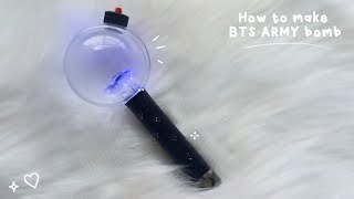 Easiest was to make ARMY bomb at home 💜  How to make BTS army bomb diy [upl. by Katherin]