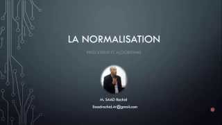 Base de données  La normalisation [upl. by Aillij331]