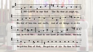 Credo I  Nicene Creed in English Plainsong for BCP Communion Service [upl. by Aicilyt]