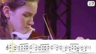 Hilary Hahn  Paganini  Caprice 24  Sheet Music Play Along [upl. by Anaitat]