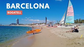 Barcelona Beach Walk 2023  Bogatell  SPAIN [upl. by Entroc]