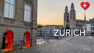 Zurich Switzerland 4K 🇨🇭 6am EARLY Morning Walking Tour [upl. by Dorise]