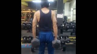 trapsworkout with 70 kg dumbbellsviralvideo youtubeshorts reelstrendingshorts [upl. by Suoiradal]