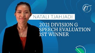 2021 District 87 Division G Toastmasters Speech Evaluation 1st Winner [upl. by Schaffer]