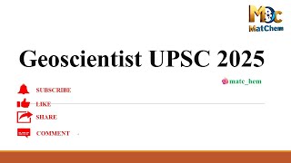 Geoscientist2025 upsc geoscientist geologist geochemist geophysist prelims mains hydrogeolo [upl. by Rein]