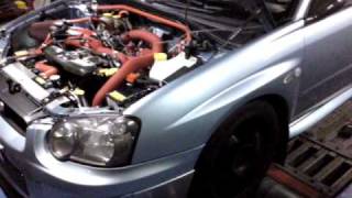 subaru wr1 614 bhp 539 ft lbs torque rolling road [upl. by Armstrong]