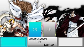 Aizen amp Ichigo Vs Yhwach Power Level [upl. by Notnef323]