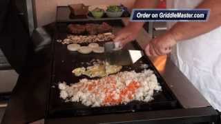 Griddle Master Video 1014TeppanyakiRecipeHabachiJapanese on Griddle Top [upl. by Zurek540]