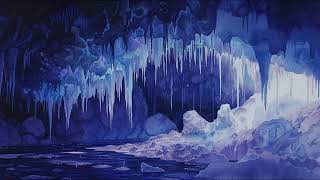 Ice Cavern  Drone Music with Icy Dripping Cave Stalactites 10 Min [upl. by Dionis]