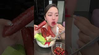 lạp xưởng hông kong mukbang comnha food eating eat [upl. by Elac541]