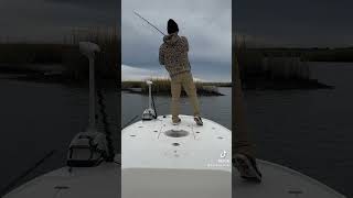 Inshore fishing hookset compilation in Wilmington North Carolina fishing inshorefishing redfish [upl. by Anitsej41]