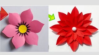 Easy Paper Flower Making Craft  Paper Flower Making Step By Step  Diy Flower Craft p4 [upl. by Amoihc276]