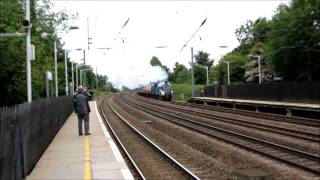 LNER A4 4464 Bitterm Kings Cross Scotland passing Welham Green 14 06 2013 [upl. by Bridgid541]