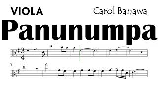 Panunumpa Viola Sheet Music Backing Track Partitura Carol Banawa [upl. by Aleiram581]